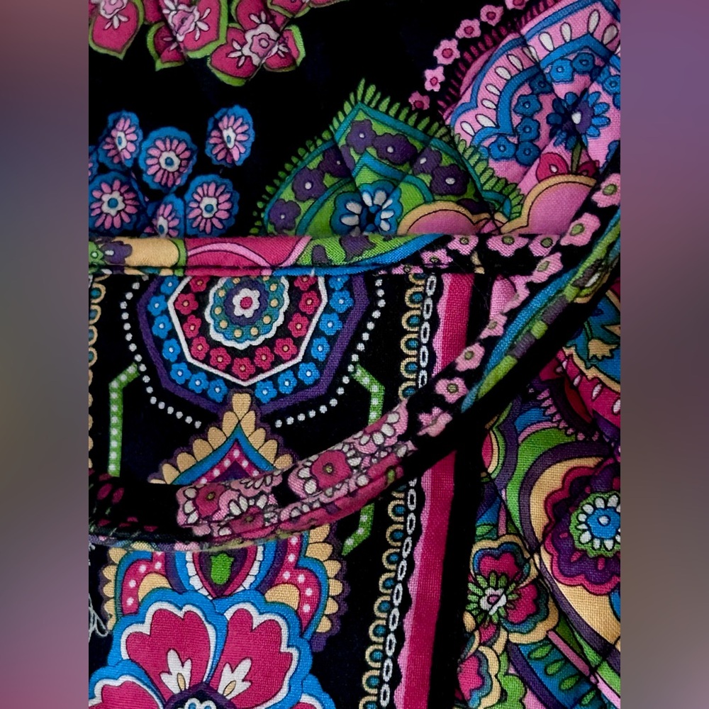 17” Vera Bradley Paisley Laptop Bag Symphony in Hue Paisley Multicolor Floral - Picture 6 of 13